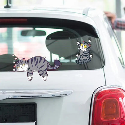 For Auto Cat Scratch Decal Funny Sticker Cute Bumper