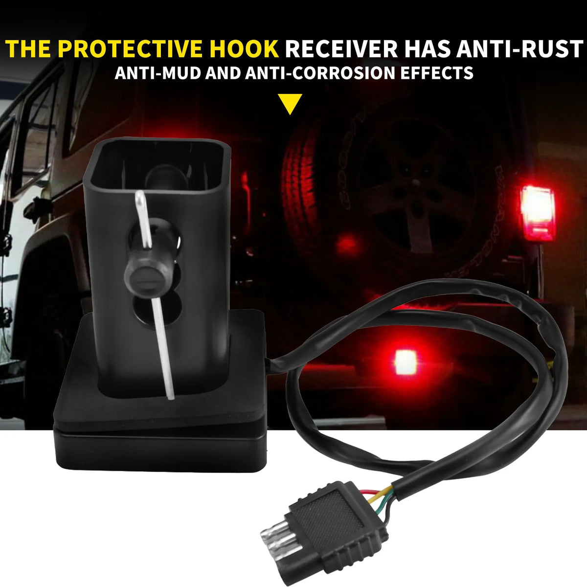 Inch Trailer Truck Hitch Towing Receiver Cover Smoked Lens