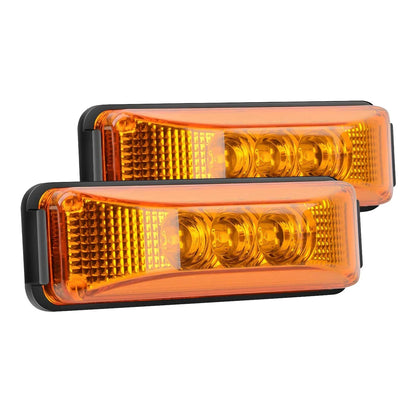 2PCS Truck Outline Side Marker Trailer 3LED Front Rear