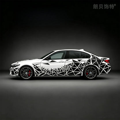 For Auto Body Exterior Decor Stickers Films Triangle Geometric