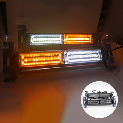 2-in-1 Suction Cup Flashing Front Rear Glass Warning Strip
