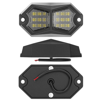 Krator 4PCS Rock White Pods Leds 210 Degree Wide