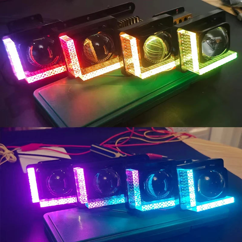 For MINI Bi LED Module Turn 8PCS 1.5 Inch 5D Crystal Matrix