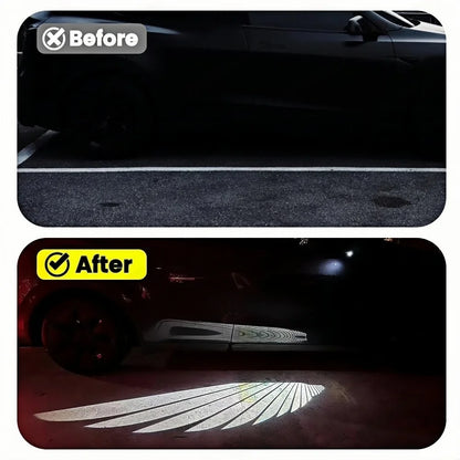 For Tesla Model Y 3 Highland Angel Wings Welcome Romantic