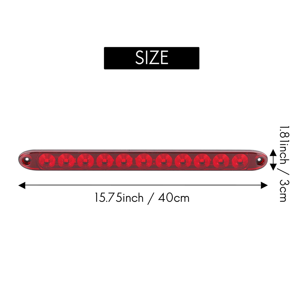mp-red Inch Bar Sealed Stop Turn Tail Park Third
