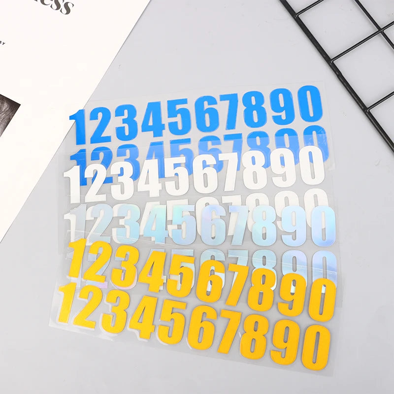 Glow In Number Sticker Luminous Digits Stickers Temporary Parking