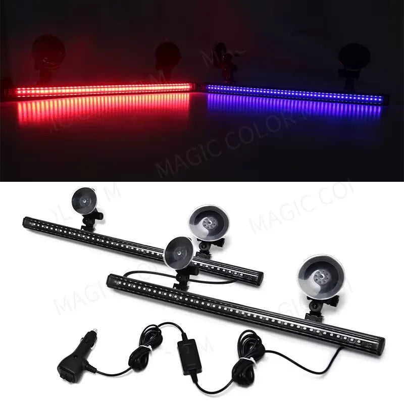 Strobe Yellow Flash Warning 2-in-1 3030 Smd Windshield Bar