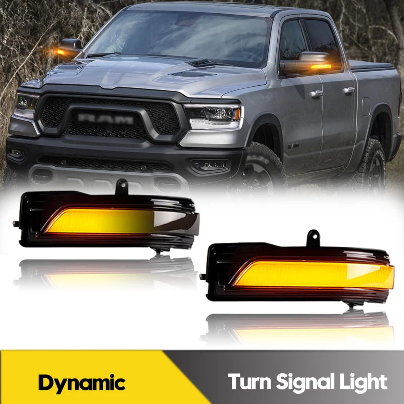 For Dodge Ram 1500 Dt 2019-2023 2PCS Dynamic Side Mirror Blinker