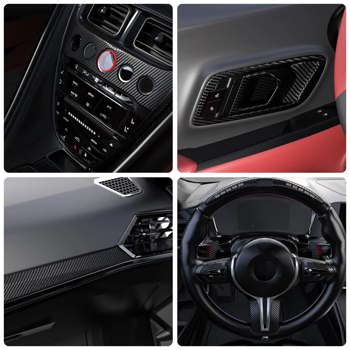 1-10m Nano Carbon Fiber Door Protect Tape Body Vinyl