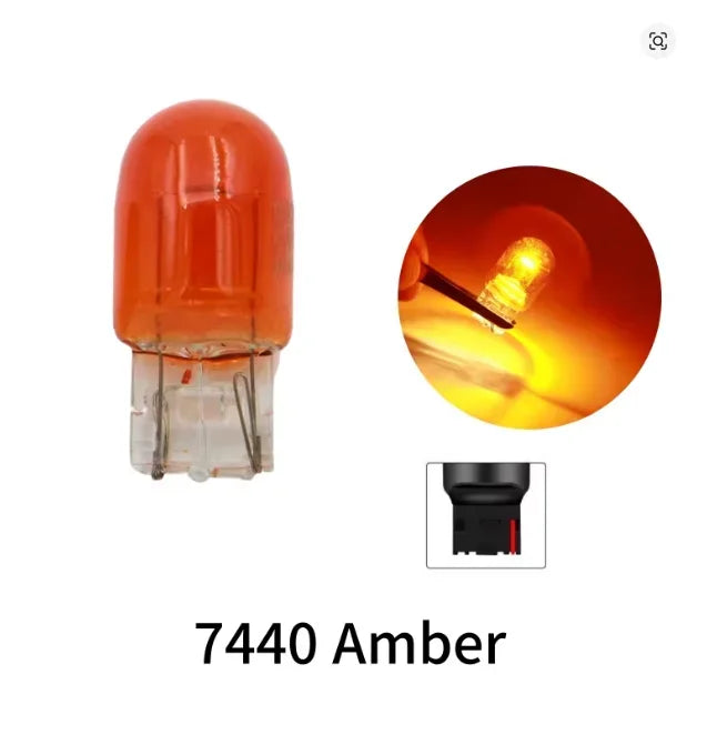 10PCS T20 7443 7440 Signal W21 5W Halogen Clear
