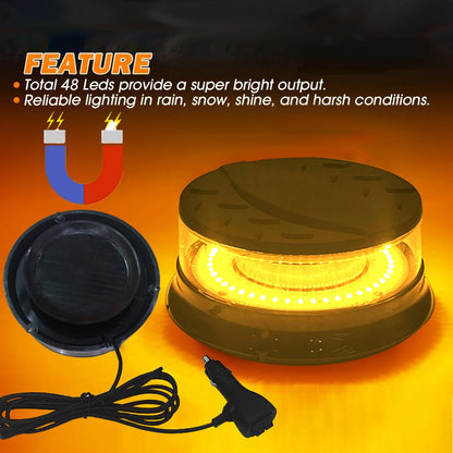 For Security Auto 12V 24V Truck Roof Warning Emergency Strobe