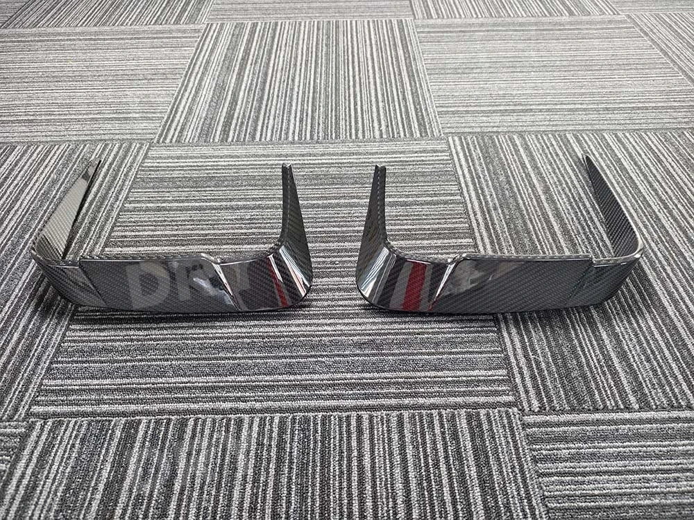 For BMW 8 Series F91 F92 Dry Carbon Fiber Rear Bumper Canards