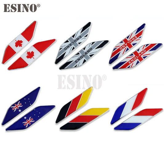 X 3D National Flag Truck Side Wing Fender Emblem