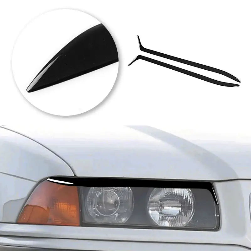 For BMW 3 Series E36 1992-1998 2PCS Piano Black Front Headlight