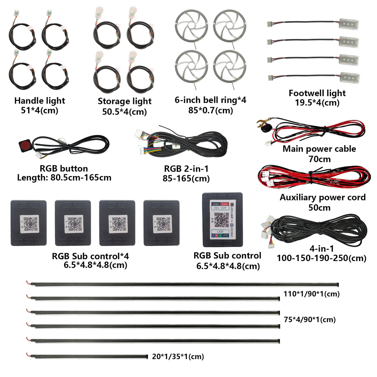 For Universal Model Ambient Cuttable Loose Parts Hc RGB Interior
