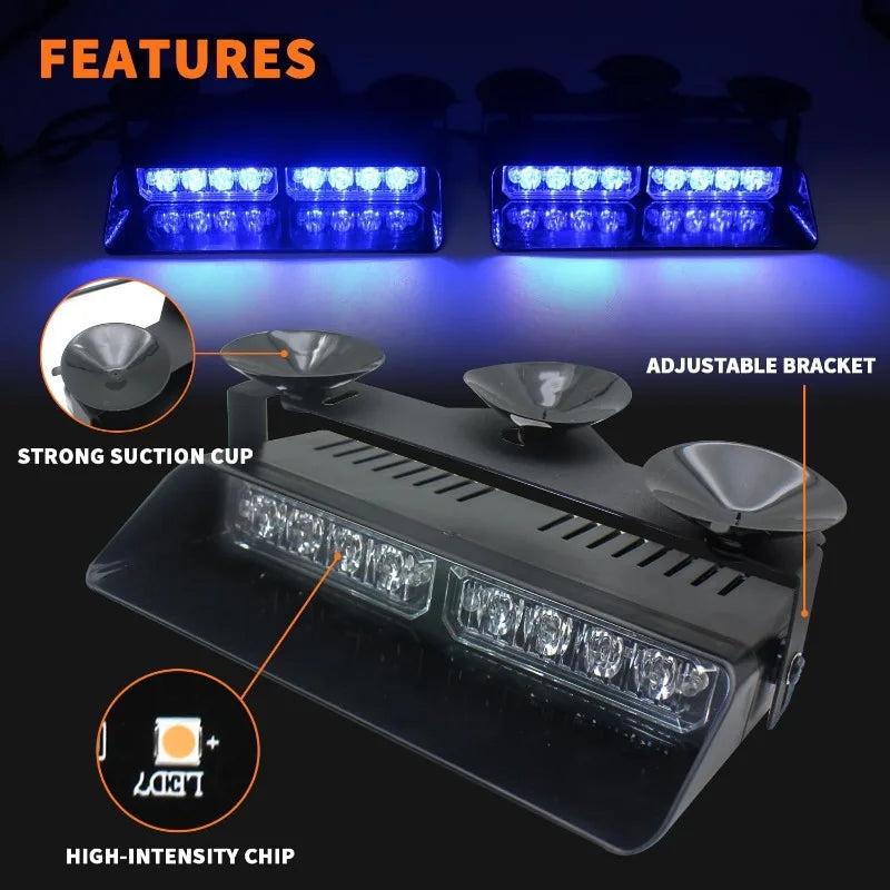 For Vehicles Front Rear Windshield In Emergency Strobe Suction