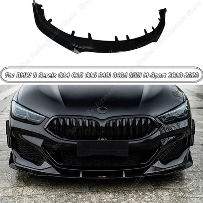 For BMW 8 Series G14 G15 3PCS Front Bumper Lip Splitter Spoiler