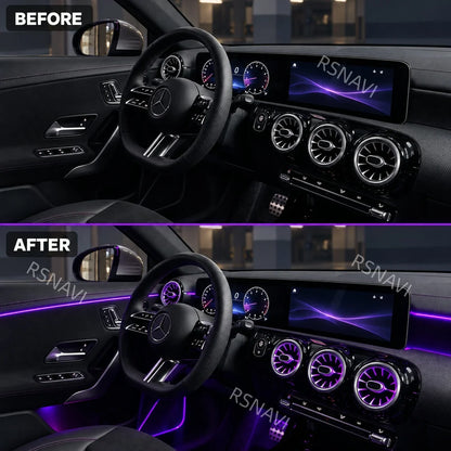 Ambient Lighting Retrofit Kit Guides Wiring Fits Mercedes-Benz