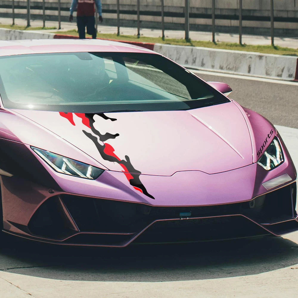 Creative Engine Hood Sticker Waterproof Body Modified Sports