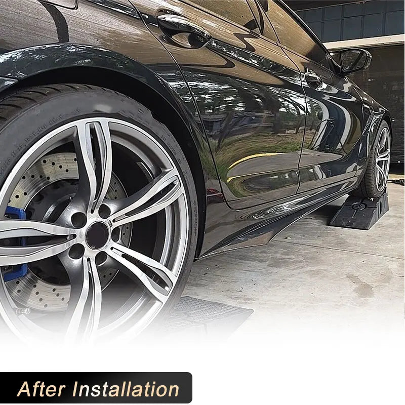 For BMW 6 Series F06 Gran Side Skirts Extensions Carbon Fiber