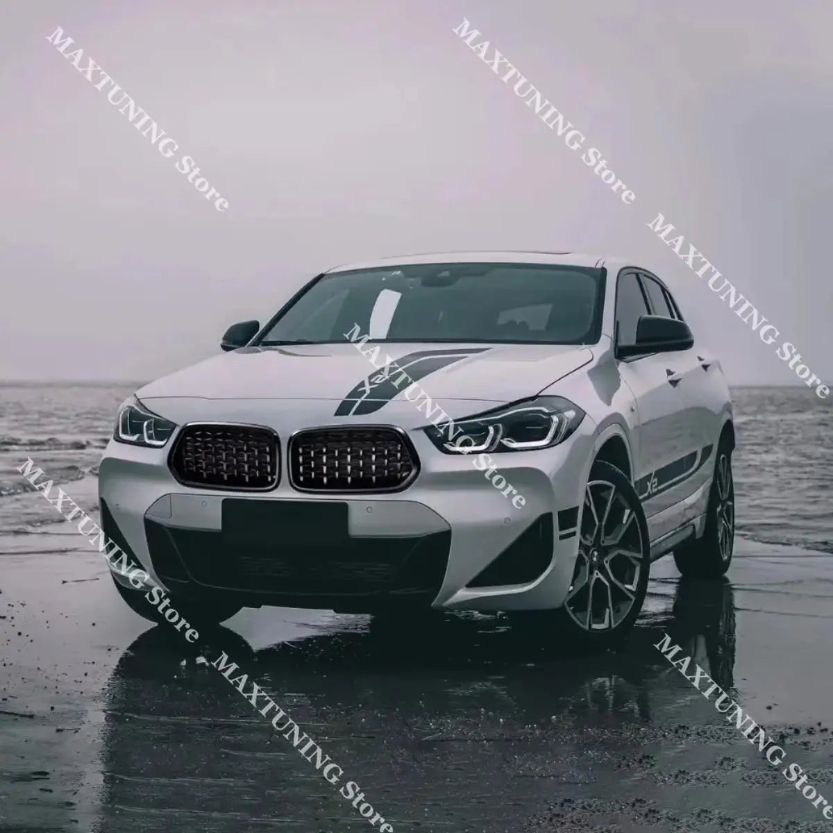 For BMW X2 F39 2019-2024 Replacement Front Bumper Kidney Grille