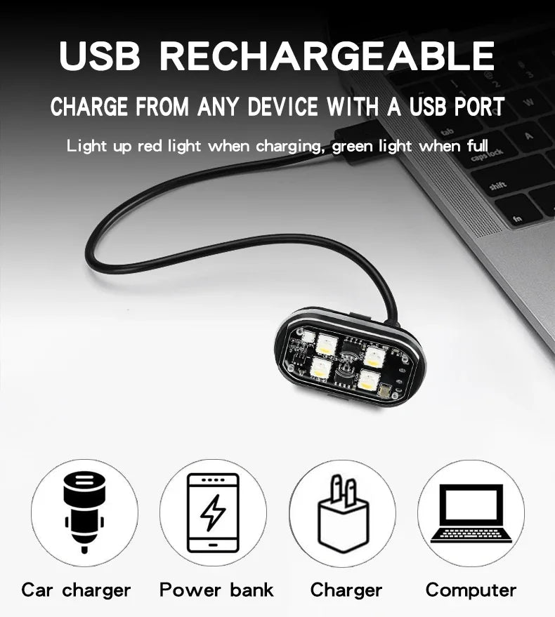 RGB Strobe Motorcycle Wireless Remote Warning Decor R Indicator
