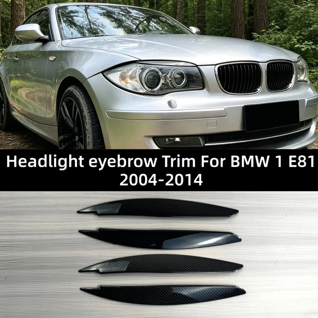 For BMW 1 Series E81 E82 Front Headlight Eyebrow Eyelid Trim