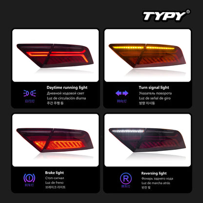 For Audi A7 Taillights 2011-2018 LED Typy Tail Sequential Turn