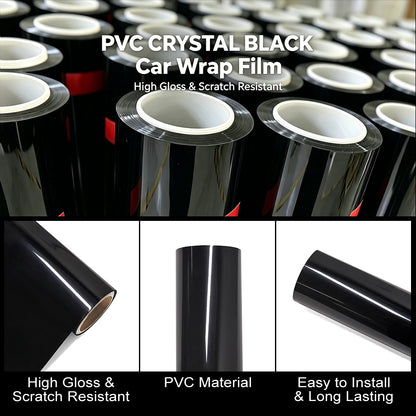 Pet Glossy Black Vinyl Wrap Film Waterproof Pvc Full