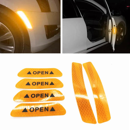 Door Open Wheel Eyebrow Reflective Sticker Cover Decal Trim