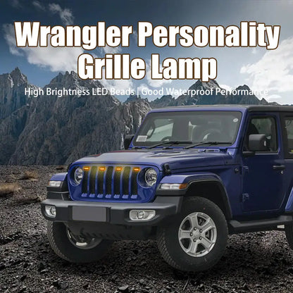 For 2018-2023 Wrangler Jl Front Grille Amber 12V Pickup Truck