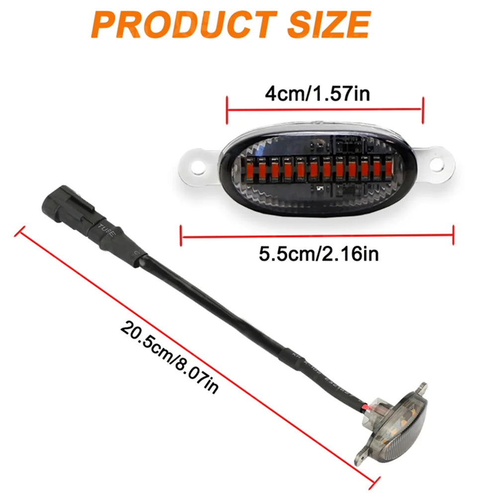 Smoked Lens Amber White Front Grille Clearance Marker Assemblies