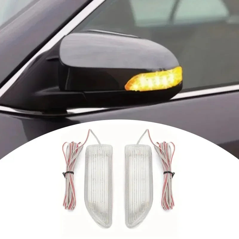 1-2pcs Turn Signal 13LED Rearview Mirror Warning anti-collision
