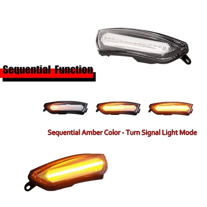 For Chrysler 300 Sequential Amber LED Front Side View Mirror