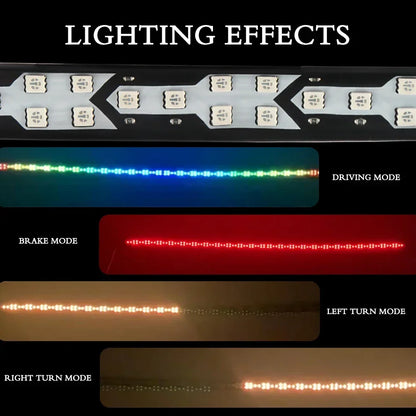 12V 24V Dynamic Colorful Turn Signal Rear 5function Flowing