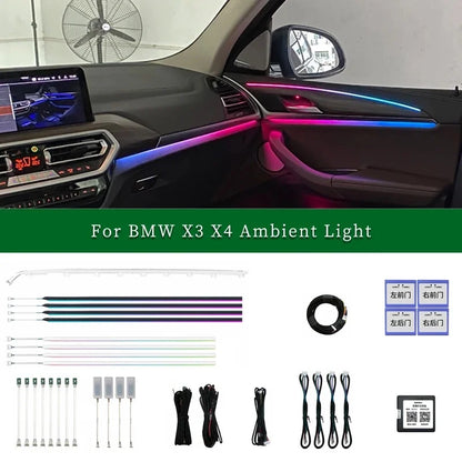For BMW X3 X4 2011-2022 G01 RGB Ambient G08 Interior Atmosphere