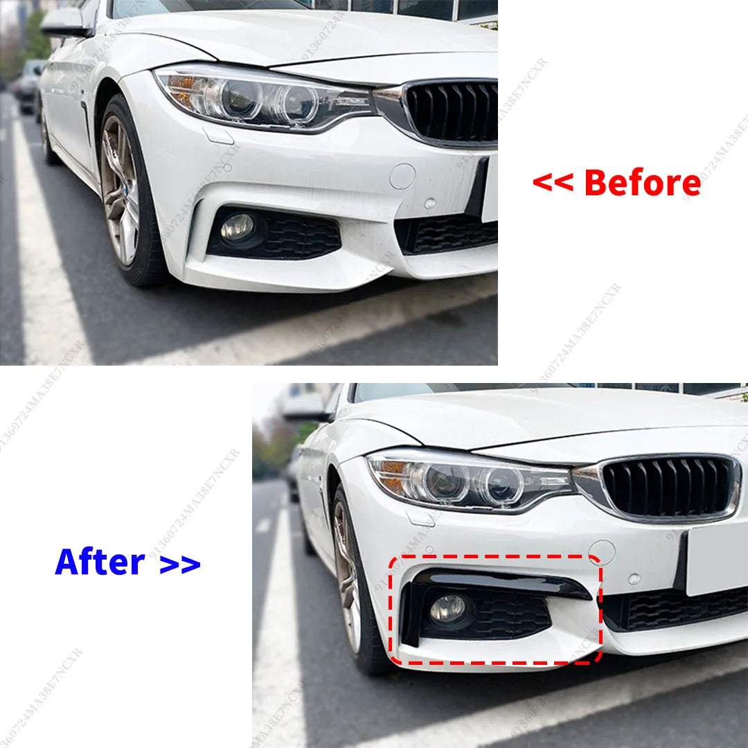 For BMW 4 Series F32 F33 Tuning Wide Body Kit Front Fog Eyebrow