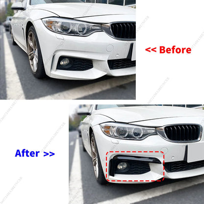For BMW 4 Series F32 F33 Tuning Wide Body Kit Front Fog Eyebrow