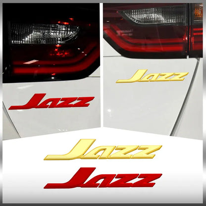 For Jazz Chrome Metal Letter Logo 3D Emblem Rear Trunk Badge