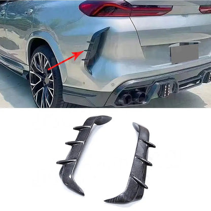 For BMW F96 X6 2019-2022 Frp Real Carbon Fiber Rear Bumper Side