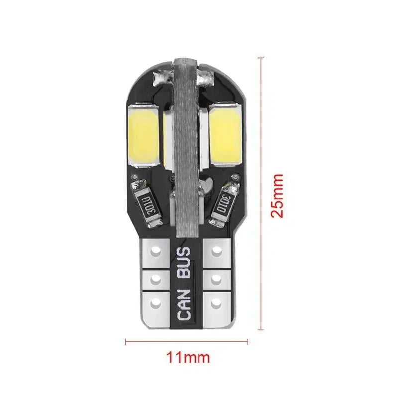 10PCS W5W T10 Bulbs Turn Signal Reading Brake Trunk