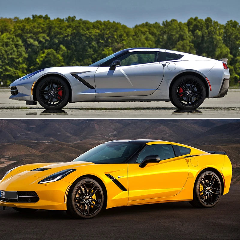 For 2014-2019 Chevrolet Corvette C7 Front Amber Rear Red Bumper