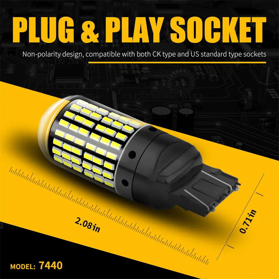 Aileo 2PCS T20 W21W 7440 Brake Front Rear Turn