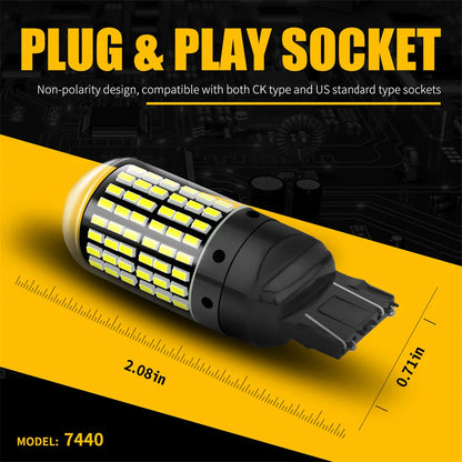 Aileo 2PCS T20 W21W 7440 Brake Front Rear Turn