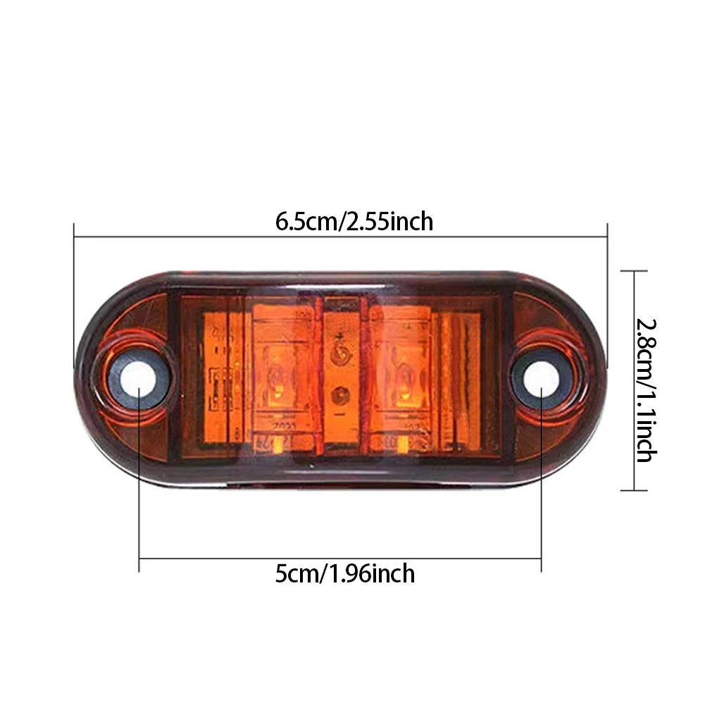 For Trailer Truck Caravan Side Clearance Marker Warning Red