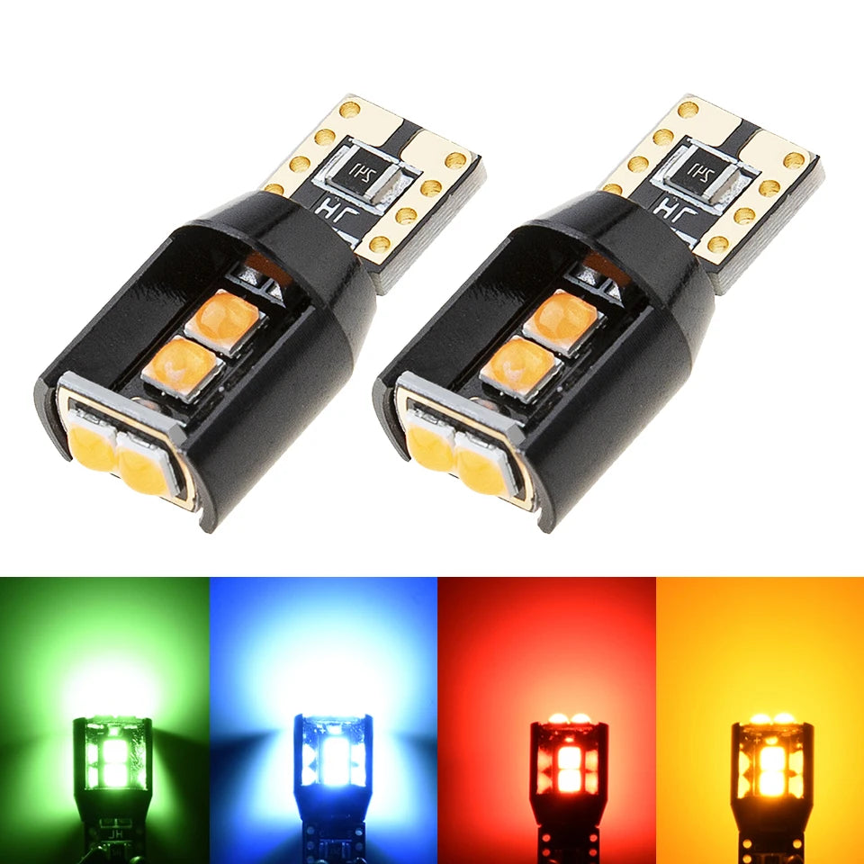 For Auto License Plate Lamp Turn 2PCS Canbus T10 W5W Bulb 2023