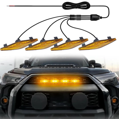 For Pickup Off-Road 6PCS Front Grille 12V Side Marker Indicator