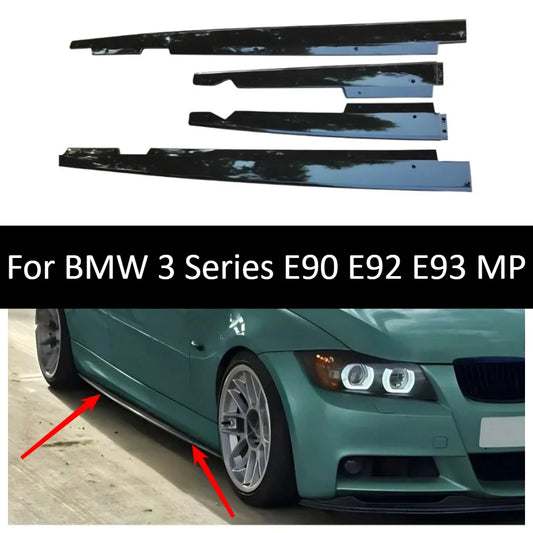 For BMW 3 Series E90 E92 Side Skirts E93 Mp Gloss Black Carbon