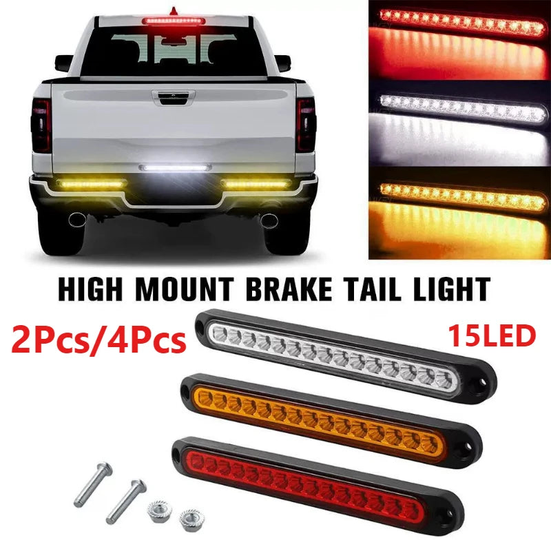 2PCS 4PCS 12V 15LED Mount Brake Truck Tail Side