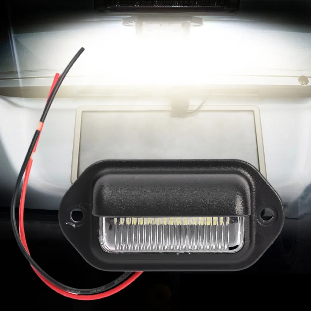 Multi Use 6LED Truck License Plate 12V 24V Motorcycle